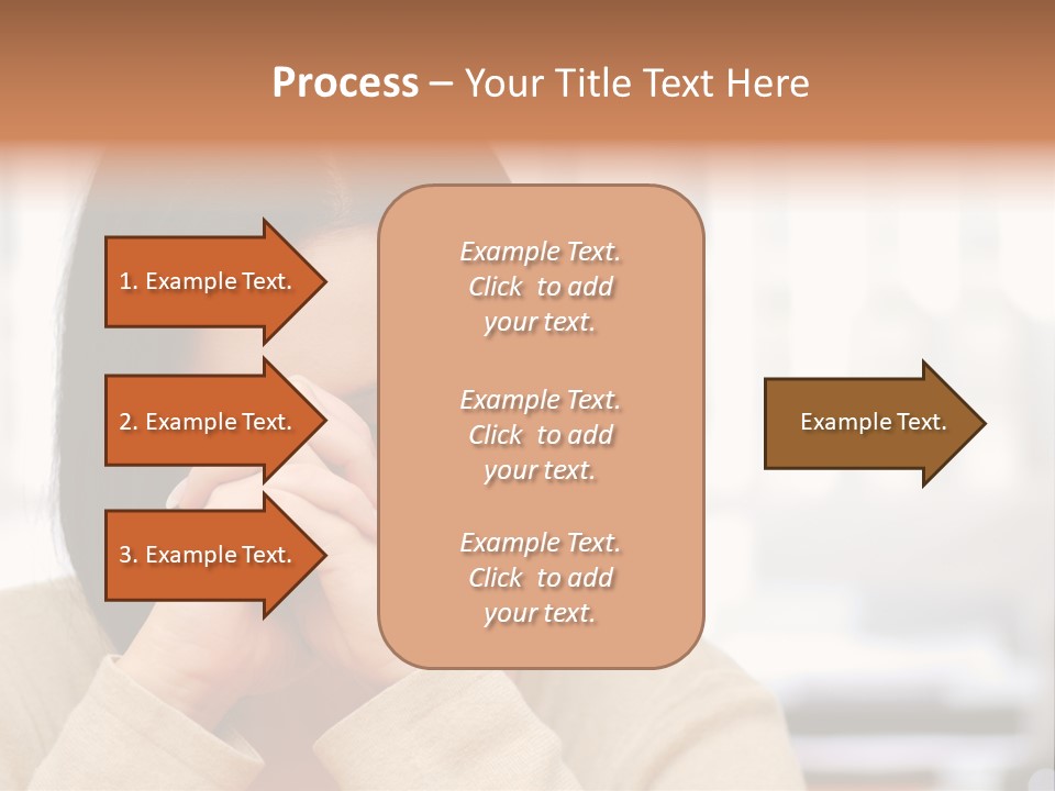 A Woman Holding Her Hands To Her Face PowerPoint Template