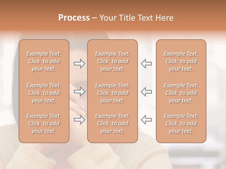 A Woman Holding Her Hands To Her Face PowerPoint Template