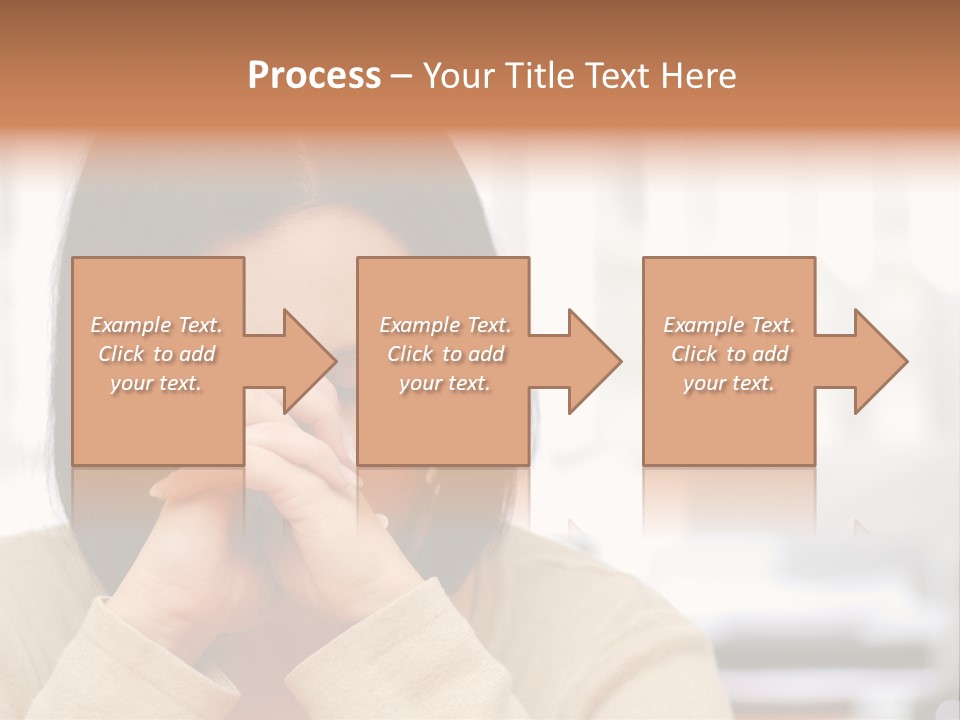 A Woman Holding Her Hands To Her Face PowerPoint Template