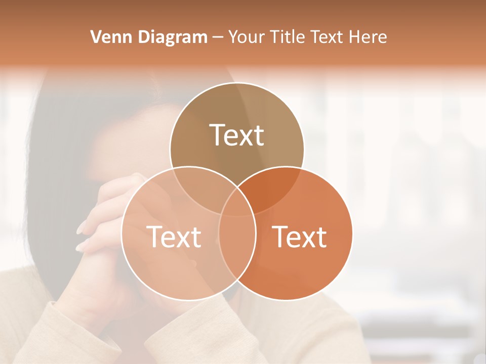 A Woman Holding Her Hands To Her Face PowerPoint Template