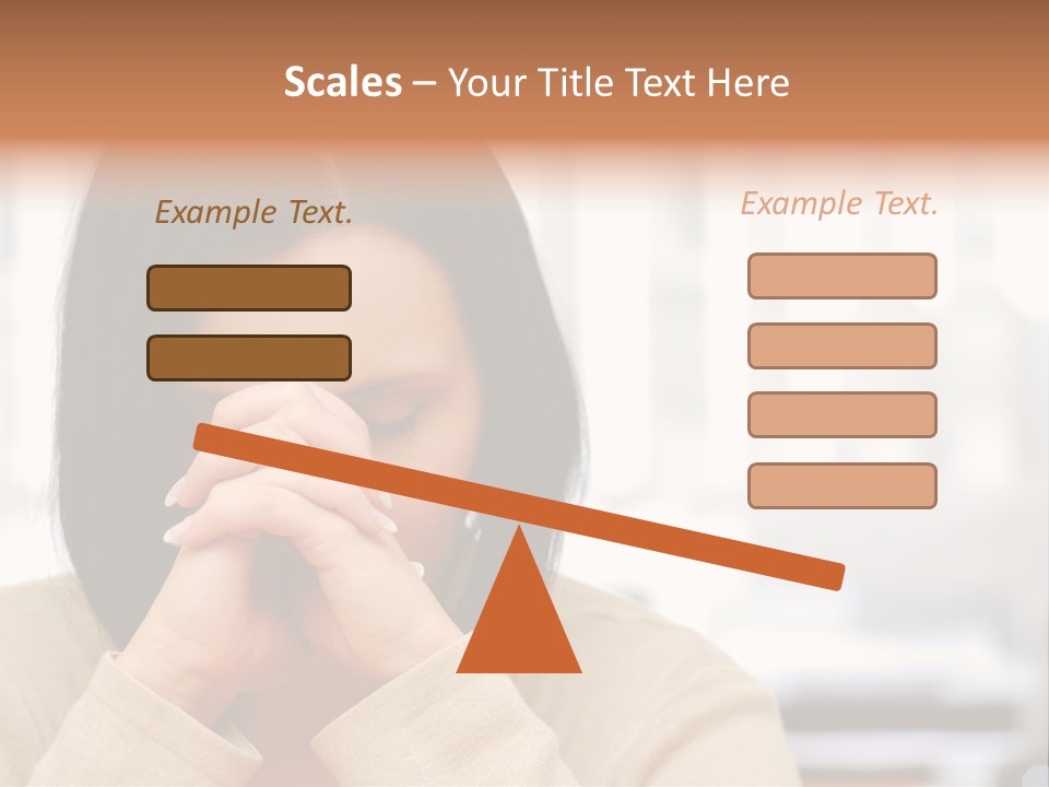 A Woman Holding Her Hands To Her Face PowerPoint Template