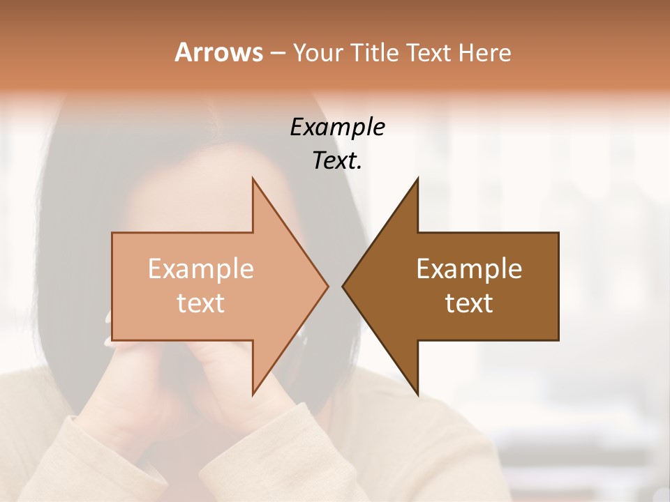 A Woman Holding Her Hands To Her Face PowerPoint Template