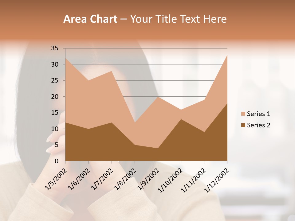 A Woman Holding Her Hands To Her Face PowerPoint Template