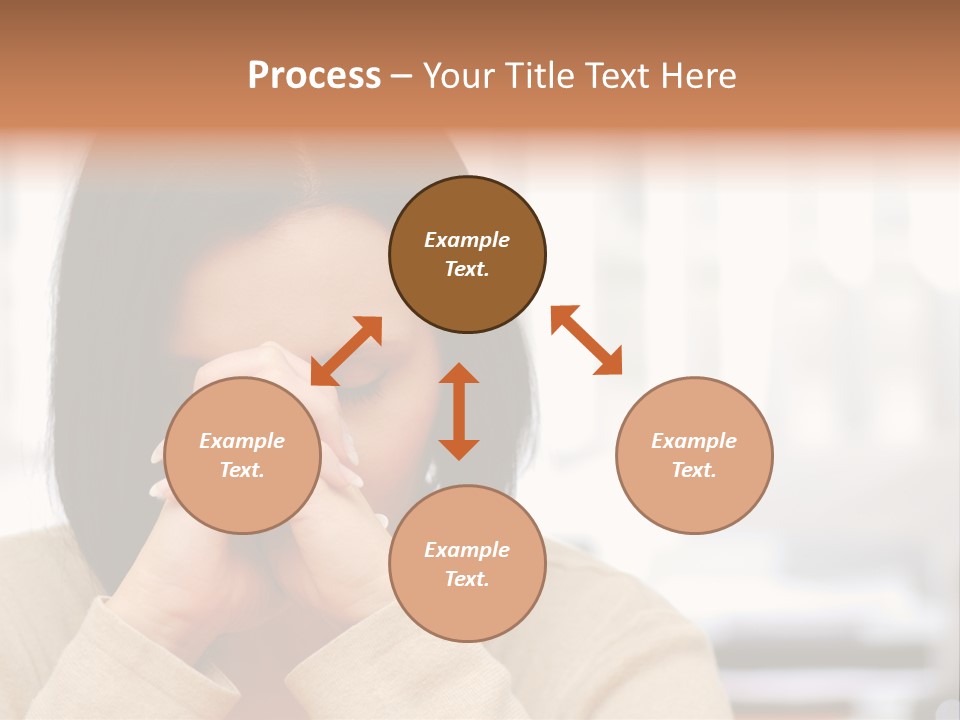 A Woman Holding Her Hands To Her Face PowerPoint Template