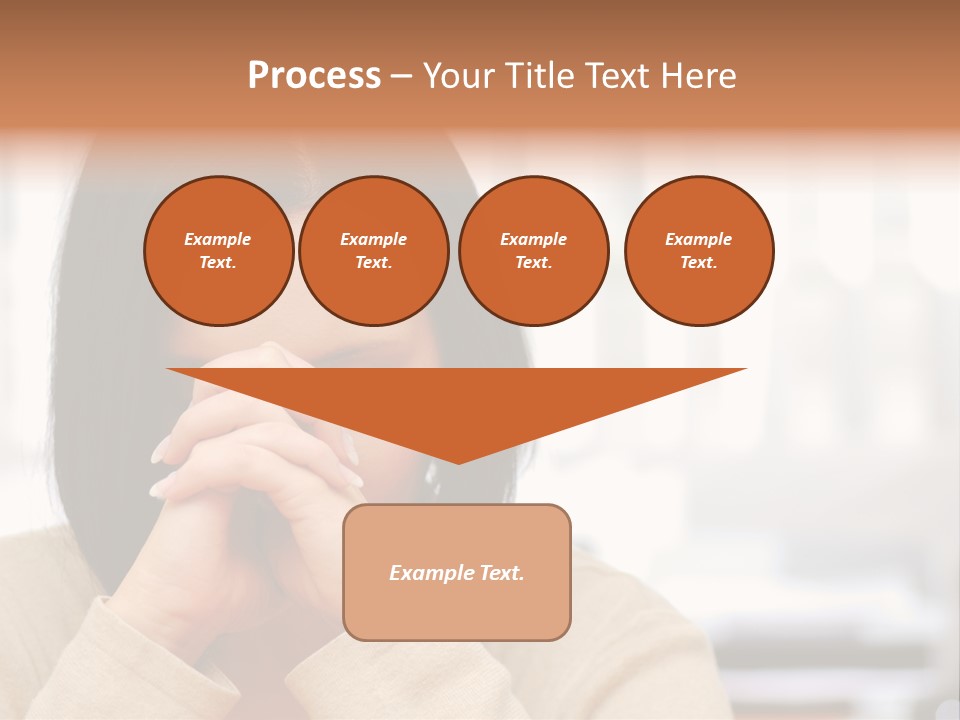 A Woman Holding Her Hands To Her Face PowerPoint Template