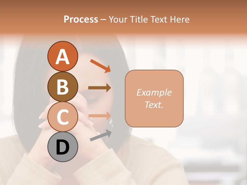 A Woman Holding Her Hands To Her Face PowerPoint Template