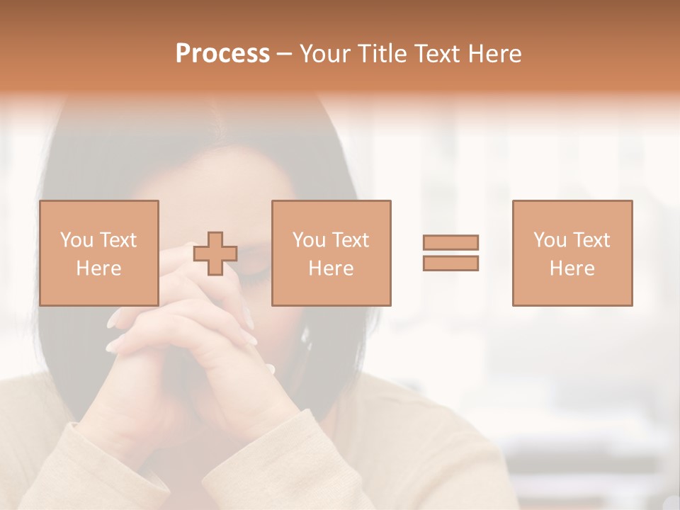 A Woman Holding Her Hands To Her Face PowerPoint Template