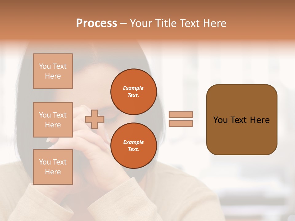 A Woman Holding Her Hands To Her Face PowerPoint Template