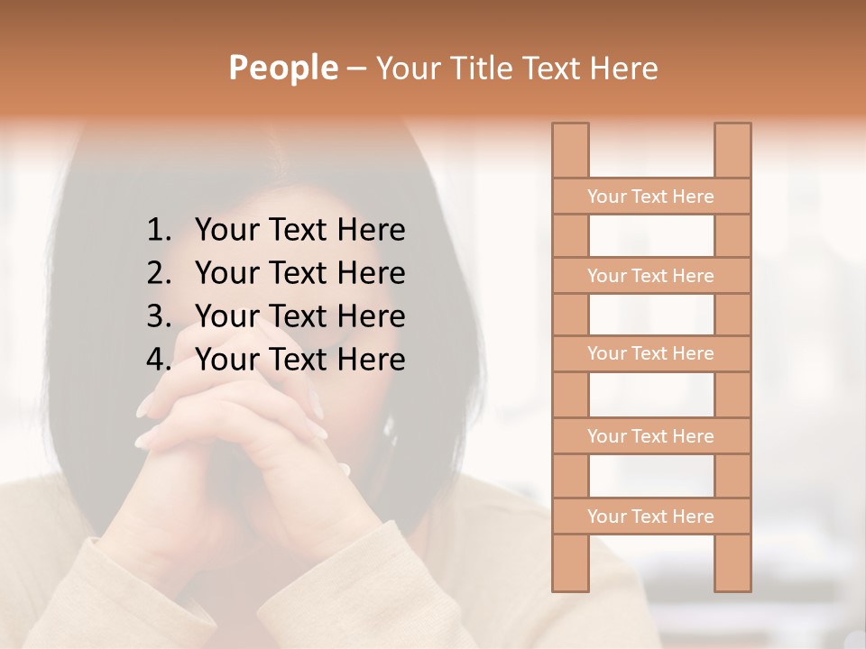 A Woman Holding Her Hands To Her Face PowerPoint Template