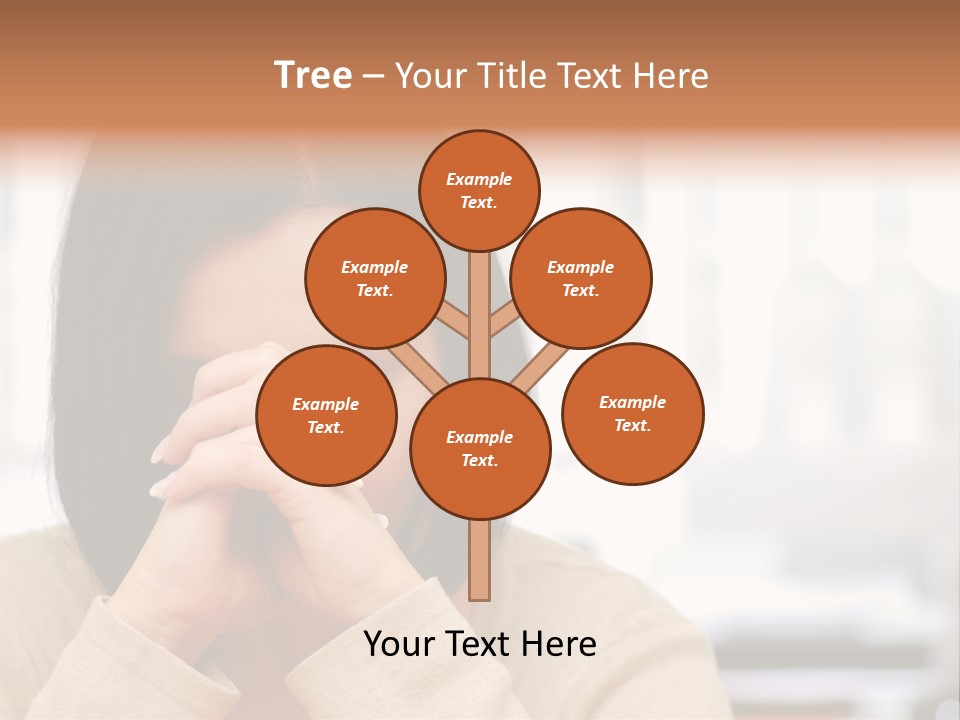 A Woman Holding Her Hands To Her Face PowerPoint Template