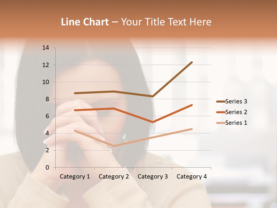 A Woman Holding Her Hands To Her Face PowerPoint Template
