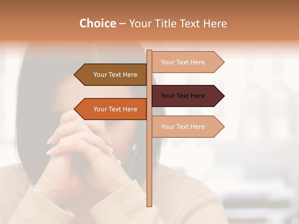 A Woman Holding Her Hands To Her Face PowerPoint Template