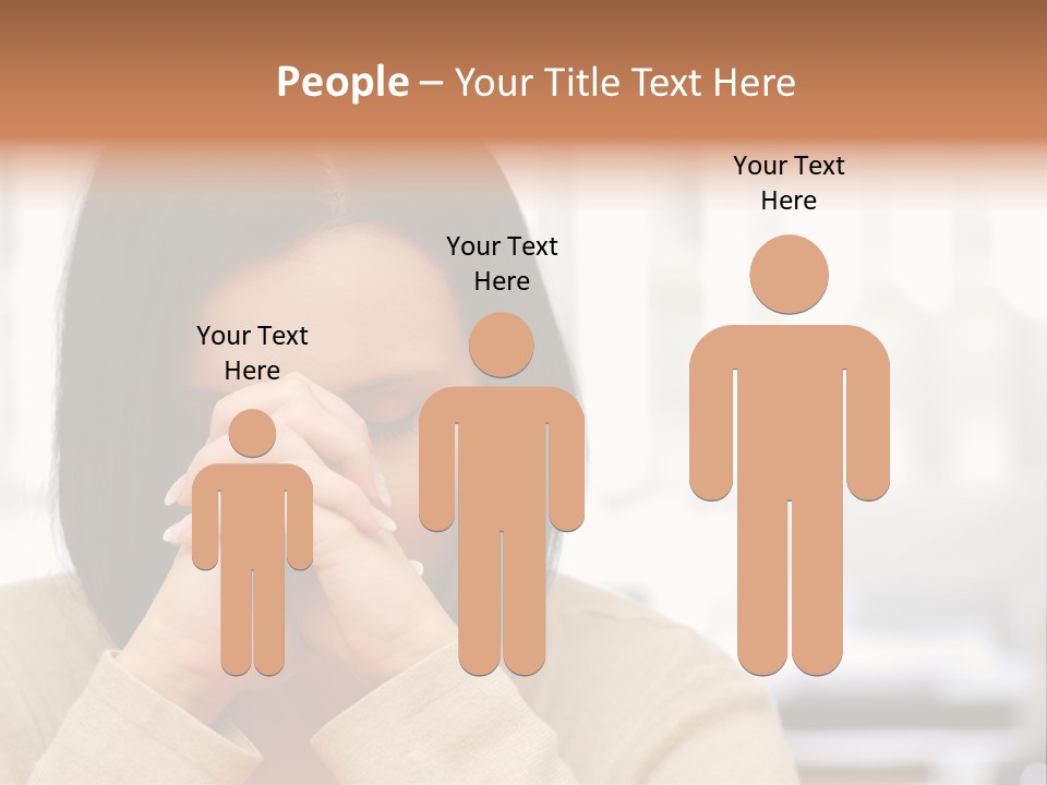 A Woman Holding Her Hands To Her Face PowerPoint Template