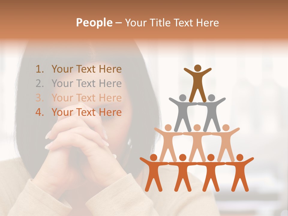 A Woman Holding Her Hands To Her Face PowerPoint Template