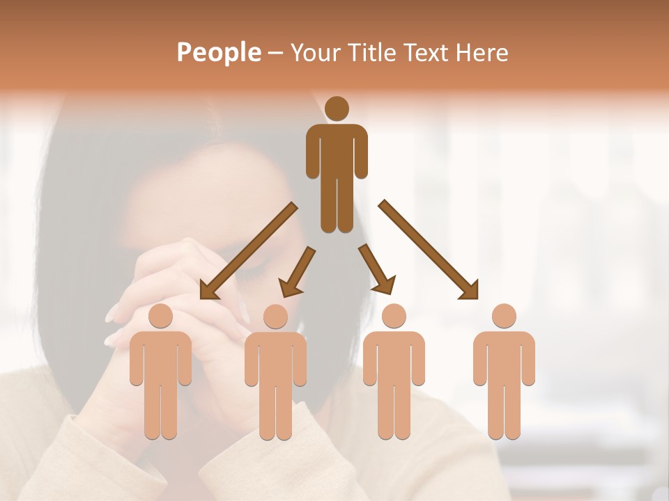 A Woman Holding Her Hands To Her Face PowerPoint Template