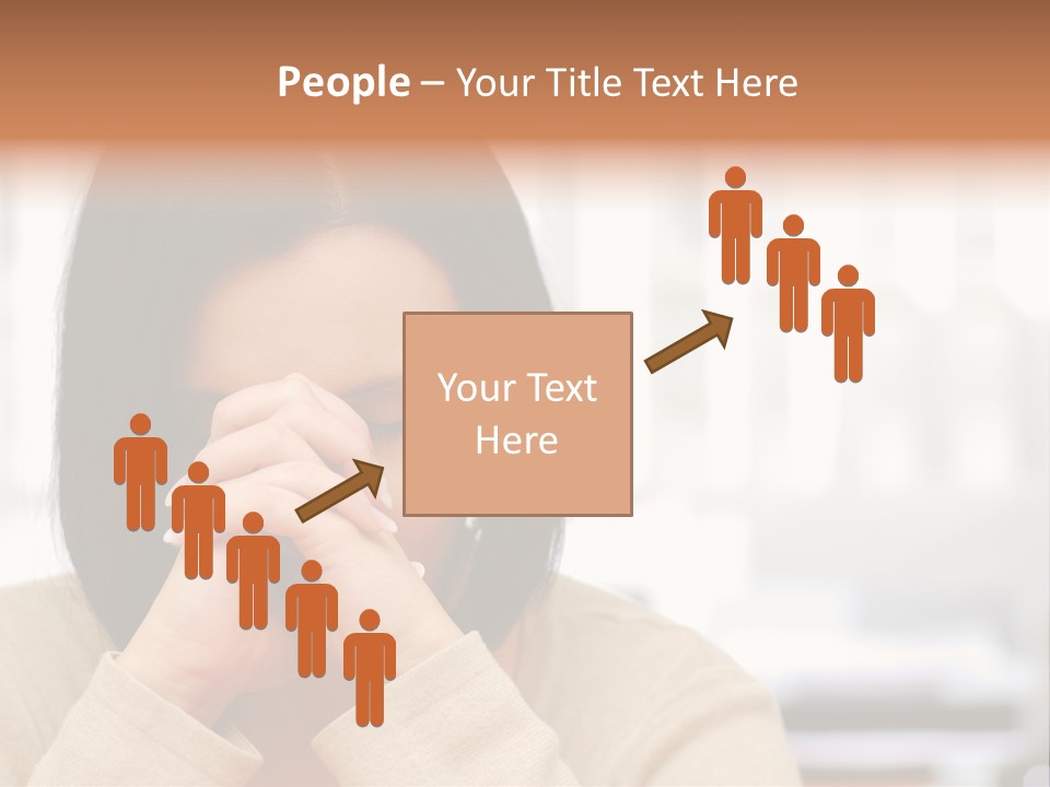 A Woman Holding Her Hands To Her Face PowerPoint Template