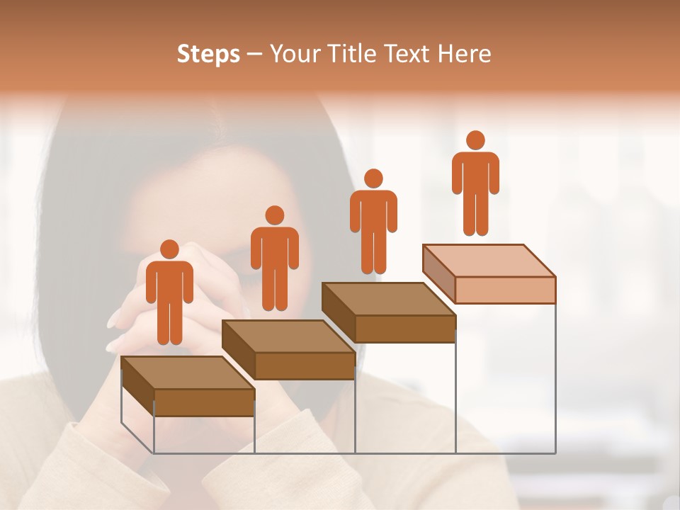 A Woman Holding Her Hands To Her Face PowerPoint Template