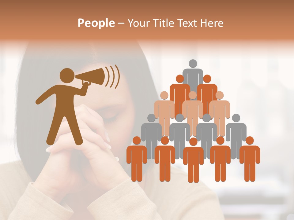 A Woman Holding Her Hands To Her Face PowerPoint Template