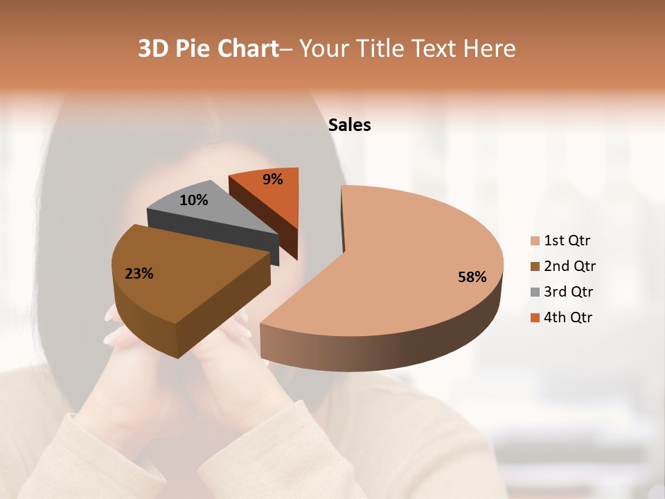 A Woman Holding Her Hands To Her Face PowerPoint Template