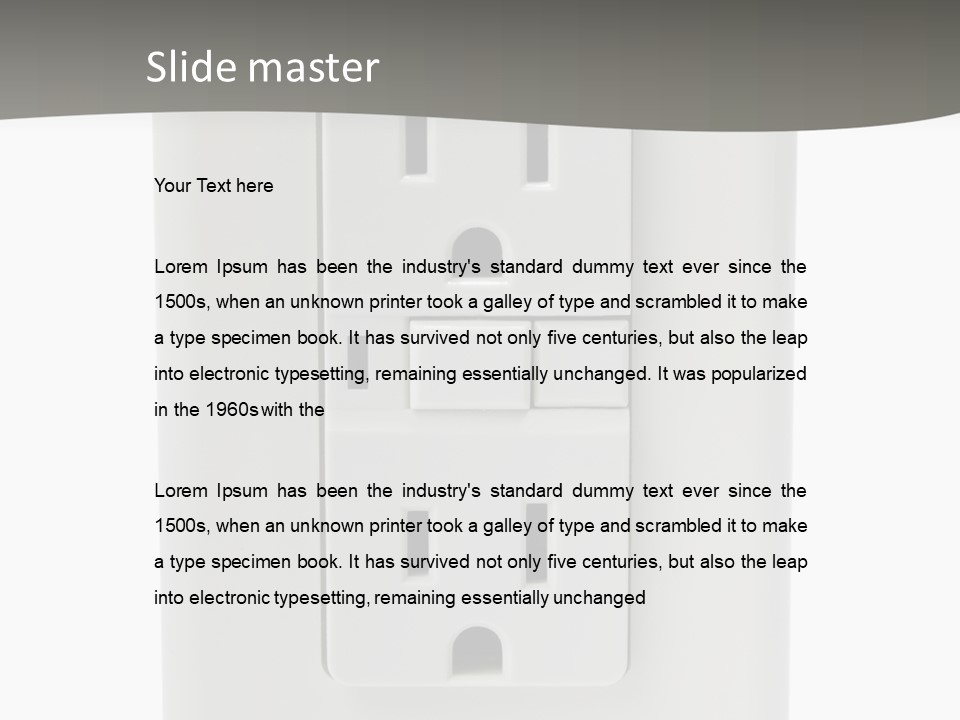 Gfi Outlet With Clipping Path Isolated On White Background PowerPoint Template