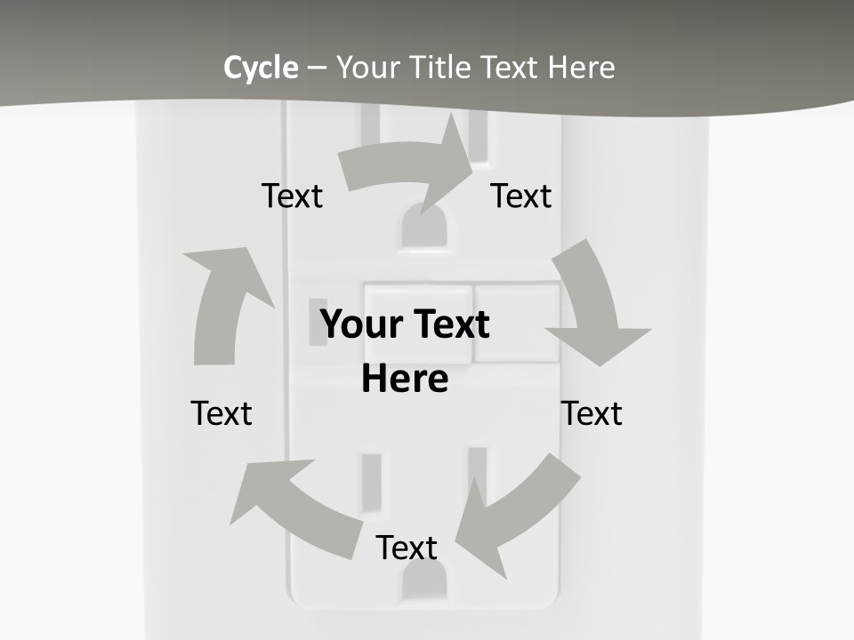 Gfi Outlet With Clipping Path Isolated On White Background PowerPoint Template