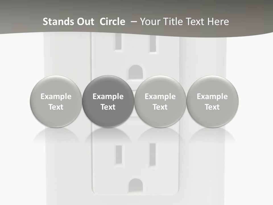 Gfi Outlet With Clipping Path Isolated On White Background PowerPoint Template