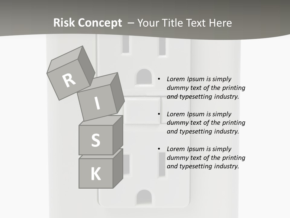 Gfi Outlet With Clipping Path Isolated On White Background PowerPoint Template