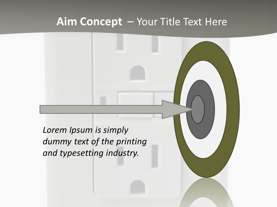 Gfi Outlet With Clipping Path Isolated On White Background PowerPoint Template