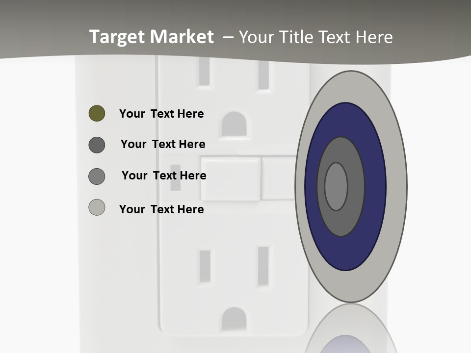 Gfi Outlet With Clipping Path Isolated On White Background PowerPoint Template