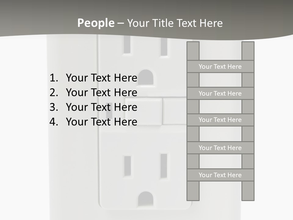 Gfi Outlet With Clipping Path Isolated On White Background PowerPoint Template