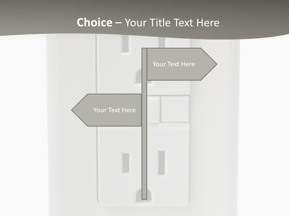 Gfi Outlet With Clipping Path Isolated On White Background PowerPoint Template