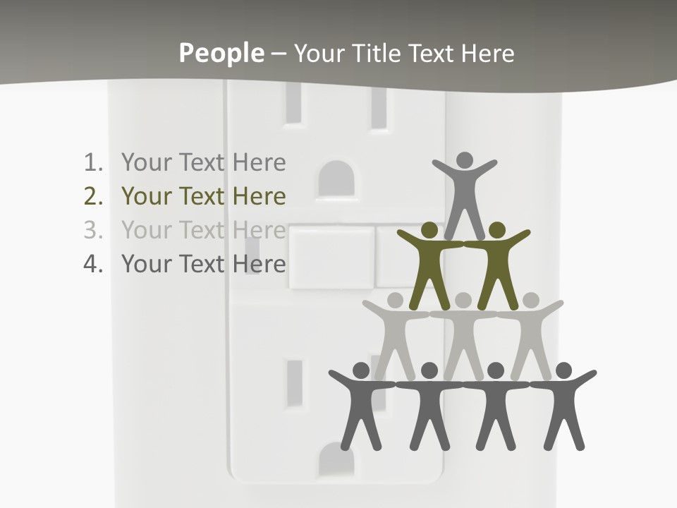 Gfi Outlet With Clipping Path Isolated On White Background PowerPoint Template