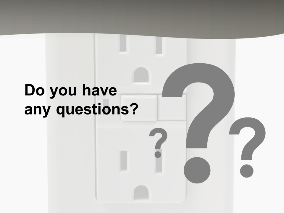 Gfi Outlet With Clipping Path Isolated On White Background PowerPoint Template