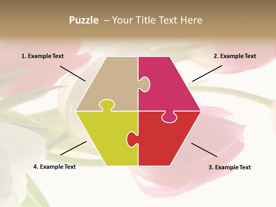 White And Pink Tulips PowerPoint Template