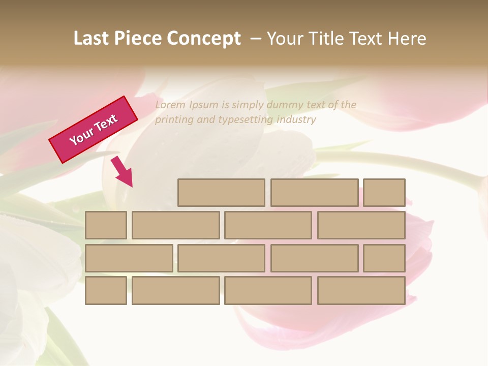White And Pink Tulips PowerPoint Template