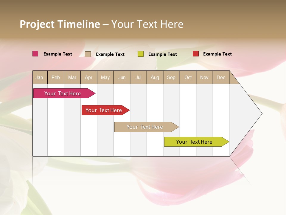 White And Pink Tulips PowerPoint Template