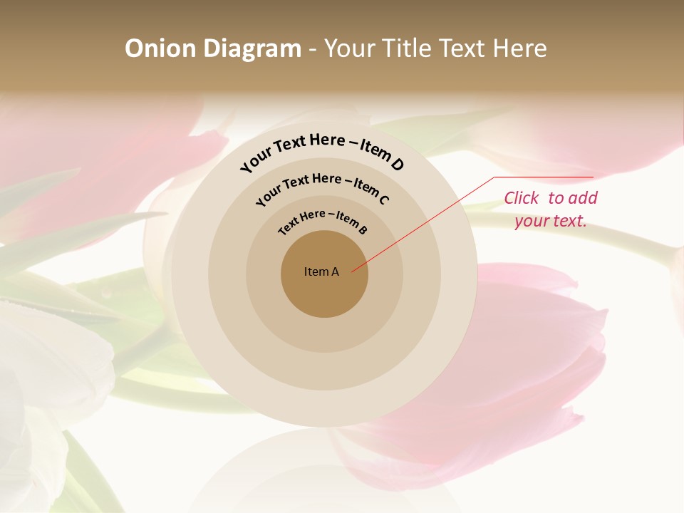 White And Pink Tulips PowerPoint Template