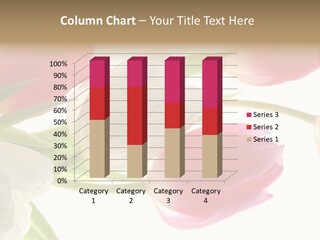 White And Pink Tulips PowerPoint Template