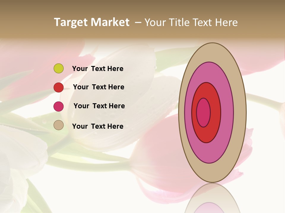 White And Pink Tulips PowerPoint Template