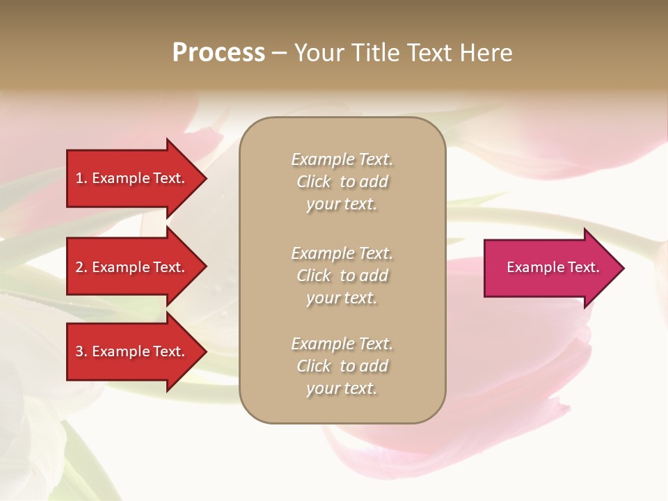 White And Pink Tulips PowerPoint Template