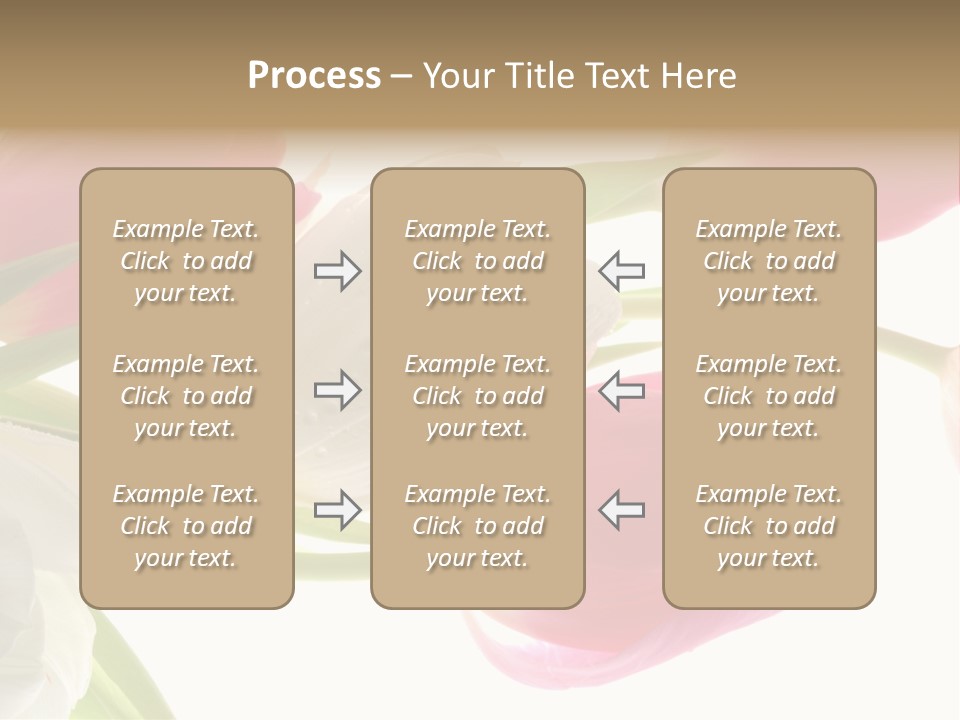 White And Pink Tulips PowerPoint Template