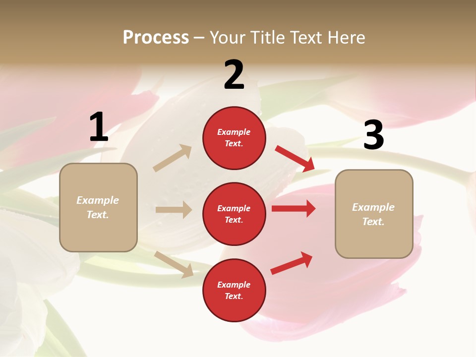 White And Pink Tulips PowerPoint Template