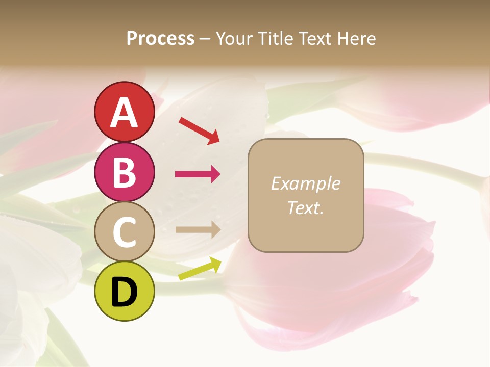 White And Pink Tulips PowerPoint Template