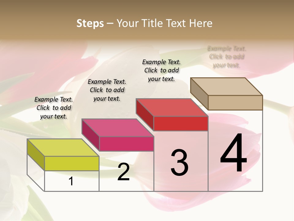 White And Pink Tulips PowerPoint Template