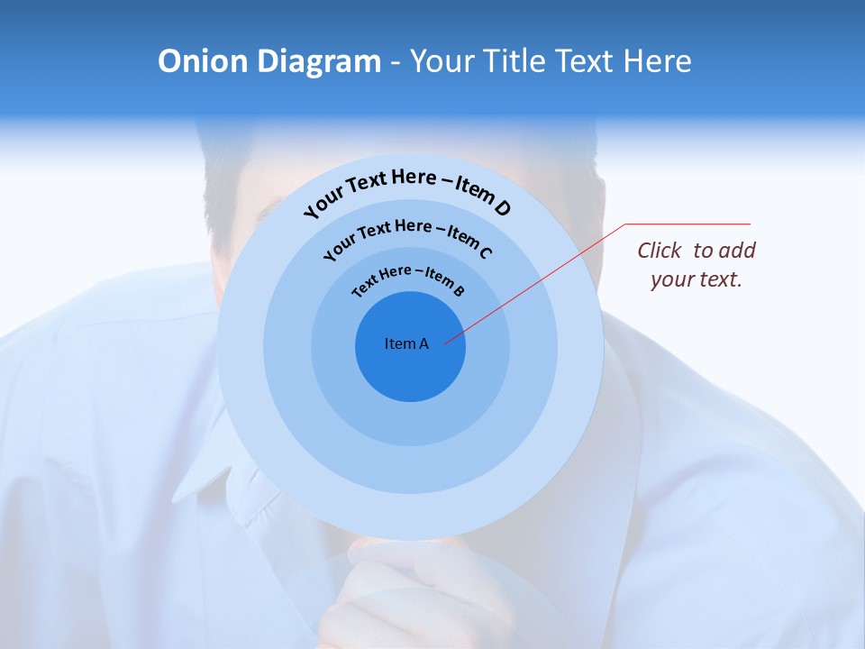A Man Smiling With His Chin Resting On His Hand PowerPoint Template