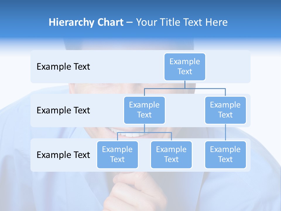 A Man Smiling With His Chin Resting On His Hand PowerPoint Template