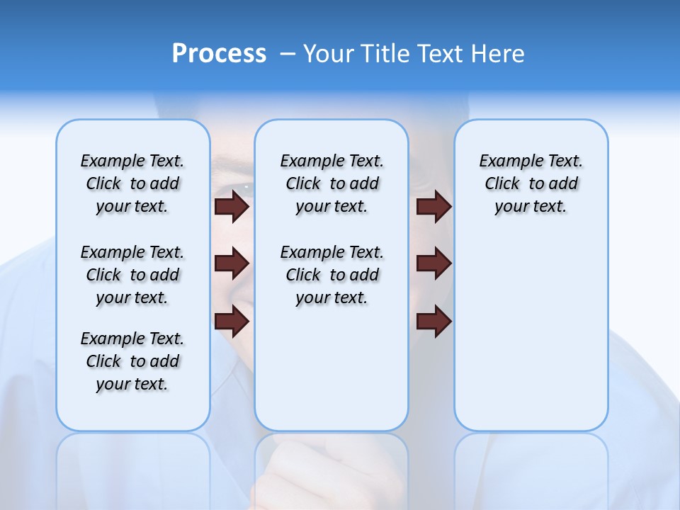 A Man Smiling With His Chin Resting On His Hand PowerPoint Template