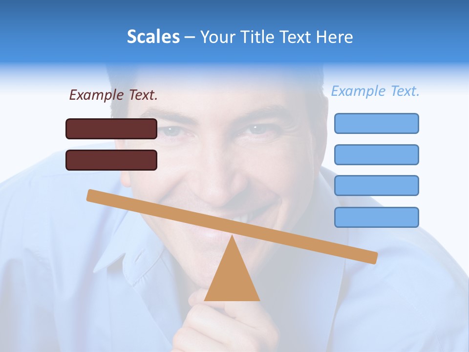 A Man Smiling With His Chin Resting On His Hand PowerPoint Template