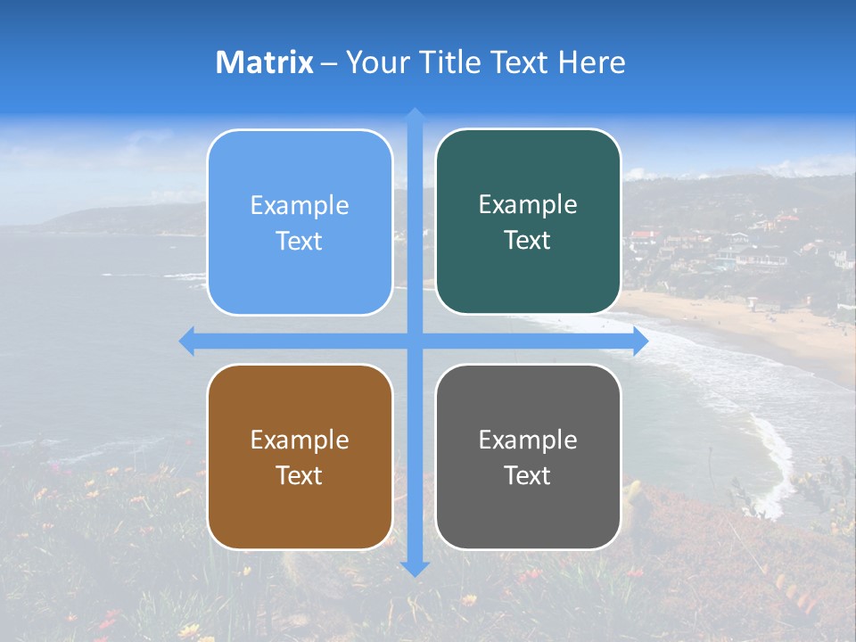 Laguna Beach Crescent Cove Looking South Towards Dana Point PowerPoint Template