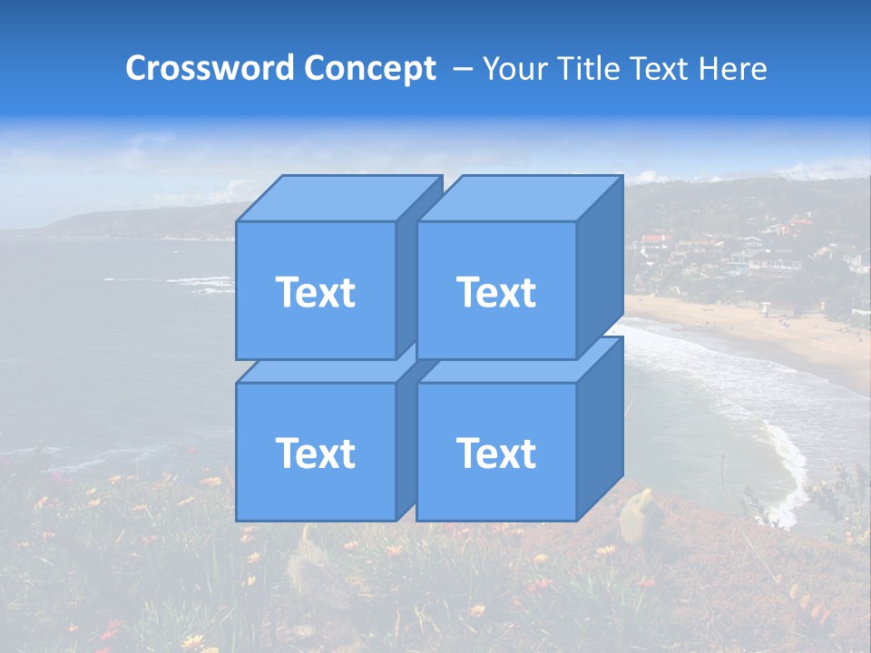 Laguna Beach Crescent Cove Looking South Towards Dana Point PowerPoint Template